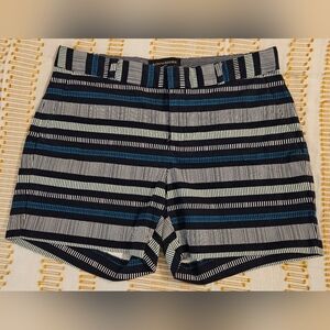 Banana Republic Women's Striped Shorts - Black, Blue, White